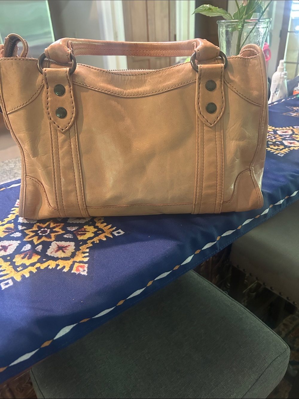 Frye Light Tan Leather Shoulder Satchel